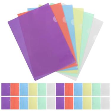 Imagem de AUTSUPPL 36 pastas transparentes para documentos, bolsos de plástico, mangas transparentes, capas de relatório para escritório, escola, organização e proteção de papel