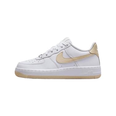 Imagem de Nike Tênis infantil Air Force 1 (FV5948-118, branco/branco/cáqui claro), Branco/branco/cáqui claro, 6 Big Kid