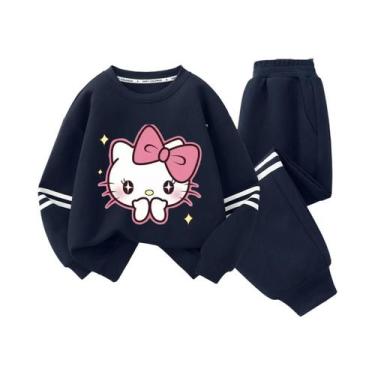 Imagem de Conjunto De Moletom Hello Kitty Para Menina, Roupas De Outono Para Cri