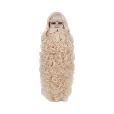 Imagem de Peruca E Barba De Papai Noel Loira Para Homens REEWES Acessório De Cos