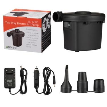 Imagem de Bomba de Ar Elétrica Portátil Camping Inflável Enchimento Rápido para Uso em Carro e Casa com Plugue EU