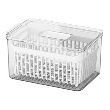 Imagem de Prateleira de armazenamento para geladeira com cesto