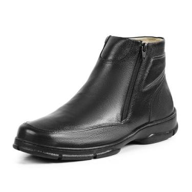 Imagem de Bota Masculina Couro Conforto Casual Preto Difranca  2135, 40
