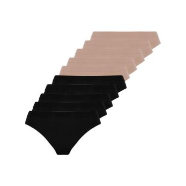 Imagem de Kit com 10 Calcinhas Biquíni Loba 40400-001 Colorido, Preto, GG