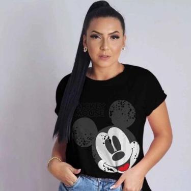 Imagem de Camisetas Feminina Varias Estampas mickey - Dinka, p, preto