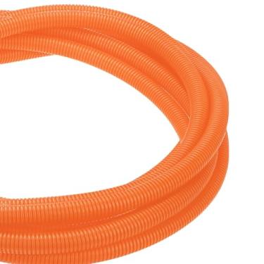 Imagem de DMiotech Tubo dividido de tear de fio de 30,5 m, protetores de cabo da Pet flexível para gerenciamento de cabos de conduíte para escritório, casa, jardim, laranja