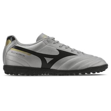 Imagem de Chuteira Society Mizuno Morelia Club As - Masculino - Prata-Preto, 43