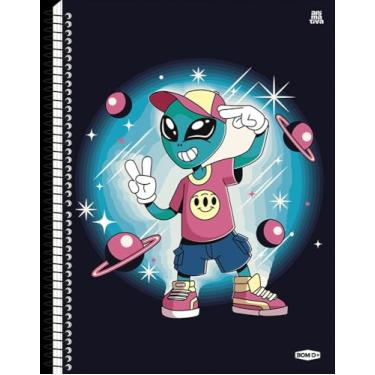 Imagem de Caderno Universitário Capa Dura Alien – 20 Matérias, 320 Folhas, Ideal para Escola, Faculdade e Cursos
