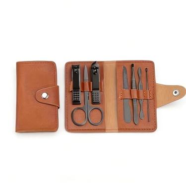 Imagem de Conjunto de manicure, cortador de unhas encravado 7 em 1, kit de cuidados com unhas masculinas, kit profissional de cortadores de unhas de aço inoxidável, presentes de dia dos namorados para homens e