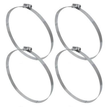 Imagem de Abraçadeira Aço Galvanizado Rosca Sem Fim 197X216 - 14MM - 4 UND Borra