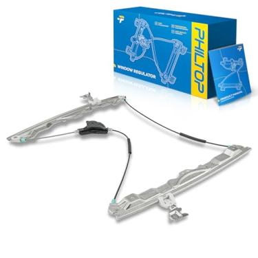 Imagem de PHILTOP Regulador de vidro elétrico dianteiro esquerdo do lado do motorista 749-524 com motor compatível com Nissan Titan 2004-2015, Nissan Armada 2005-2015, Infiniti QX56 2004-2010, Nissan Pathfinder