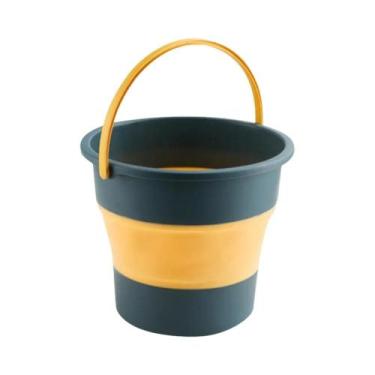 Imagem de Balde Retangular Portátil Dobrável De Grande Capacidade Com Alça Para 