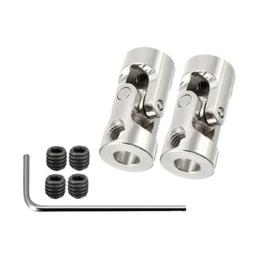 Imagem de 2 conjuntos 8 mm RC barco carro metal cardan junta eletrônica de arranque conector cardan acoplamentos eixo carro cardan junta DIY modelo acesso DWBPGVUN