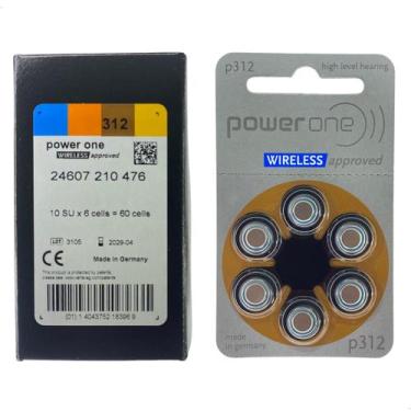 Imagem de 60 Pilhas Baterias Aparelho Auditivo Modelo 312 Extra Power One 10 car