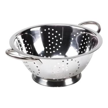Imagem de Escorredor De Massa Macarrão Legumes Inox Com Cabo Alça 24cm - Wellmix