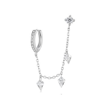 Imagem de GemKing Brincos de cruz Starlight BSE1250, Prata esterlina, Sem Pedra Preciosa