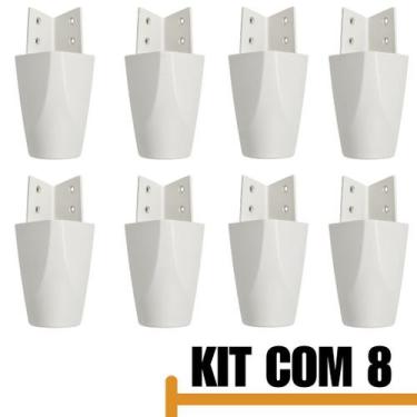 Imagem de Kit Com 8 Pés Para Multiusos Móveis e GuardaRoupas em Plástico Resiste