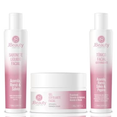 Imagem de Kit Limpeza Facial JBeauty Skincare 3 Itens: Sabonete + Tônico + Esfoliante Pele Limpa e Equilibrada