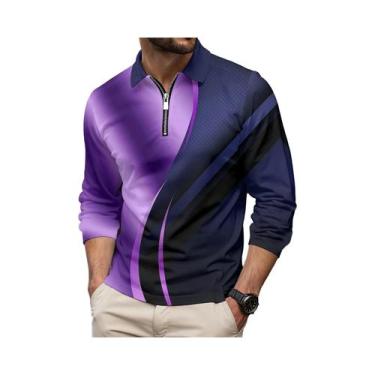 Imagem de Suéter Masculino De Algodão Com Zíper E Gola Alta, Estilo Casual Quent