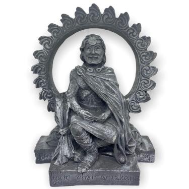 Imagem de Escultura Deus Sol Cor Cimento 20 Cm Pintado Resina