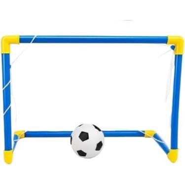 Imagem de Trave De Futebol Infantil Com Rede Bola E Bomba Kit Completo