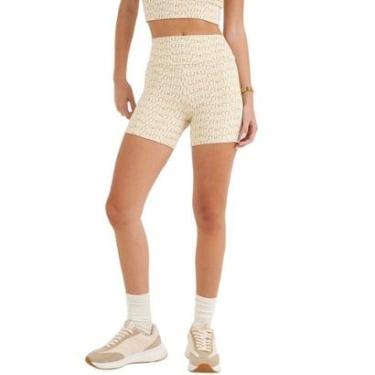 Imagem de Bermuda Colcci Velocity Fit Jacquard Bege Feminina-Feminino
