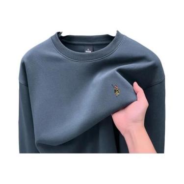 Imagem de Camiseta De Manga Longa Masculina Com Gola Redonda, Moda De Outono, Bo