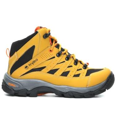 Imagem de Trylha Bota Coturno Adventure Hiking Crestwood Impermeável em Couro, Waterproof, Trekking (1, Amarelo, Normal, BR, Adulto, Numérico, 44)