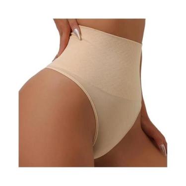 Imagem de Calcinha Feminina Sem Costura De Cintura Alta Com Controle De Barriga 