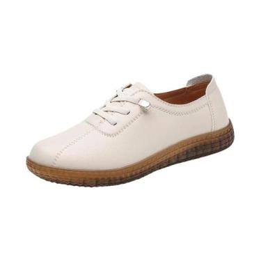 Imagem de Novo 100% couro genuíno moda casual andando mocassins e sapatos esport