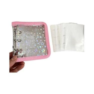 Imagem de Fichário Transparente A5 Com Zíper Laser Star Para Álbum De Fotos De Í