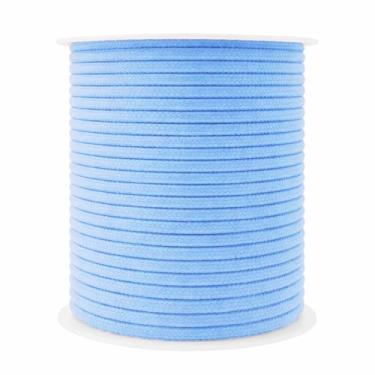 Imagem de Mandala Crafts Cordões de substituição macios azuis claros para bolsas de moletom - cordão de tubulação para estofamento de costura - 50 metros 3 mm fio de algodão macramê corda espartilho cordas