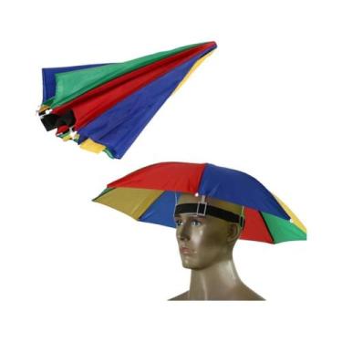 Imagem de Chapéu Guarda-Chuva Dobrável Para Atividades Ao Ar Livre, Anti-Chuva E