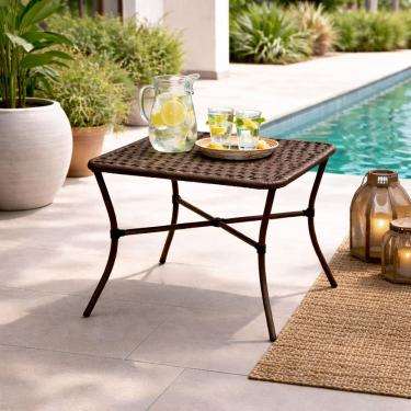 Imagem de Mesa de Junco Para Área de Piscina Lazer Jardim   - Rede Móveis