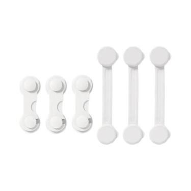 Imagem de Trava De Segurança Infantil Para Gavetas, Armários E Geladeiras, Prote