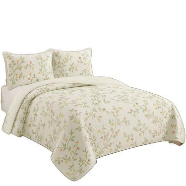 Imagem de Kit Cobre Leito Colcha King Boutik Dupla Face - Estampa 20 - 100% Poliéster