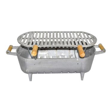 Imagem de Churrasqueira Alumínio Fundido Grosso Sem Tampa E Suporte