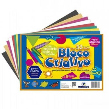 Imagem de Bloco Criativo 32 Folhas A3 8 Cores 120GR 5663RL - Romitec