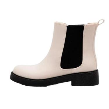 Imagem de Bota Petite Jolie Boston Cano Curto Peluciada - PJ7207, 38, Marfim