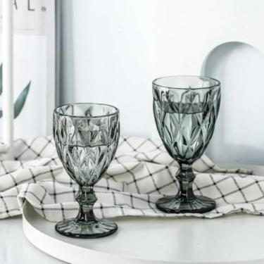 Imagem de Jogo c/ 12 Taça Diamond Cinza Metalizada 340ML Clássica Chic - PRATICA