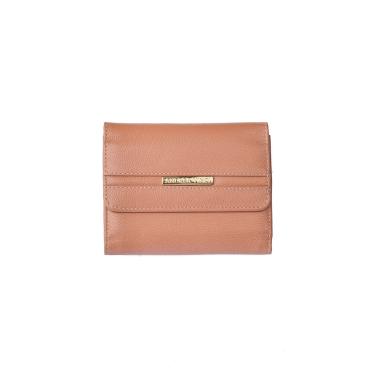 Imagem de Carteira feminina de couro liso Jade 10,5x13cm