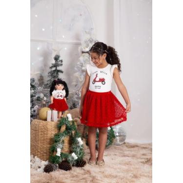 Imagem de Blusa e Saia com Shorts Embutido - Menina e Boneca - Marthiê, 12