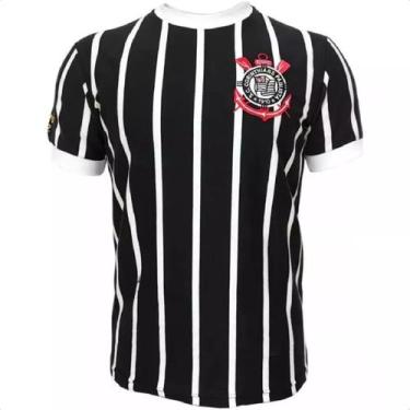 Imagem de Camisa Do Corinthians Retrô Democracia Spr 1982 Licenciado, M, Preto