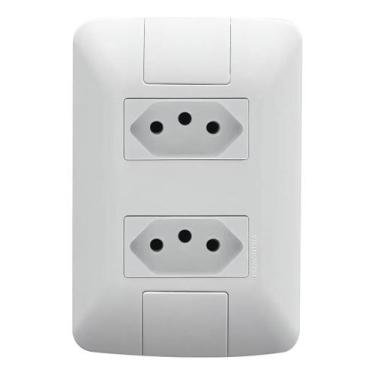 Imagem de Conjunto 2 tomadas 2p+t 20a aria branco tramontina