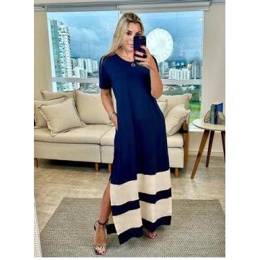 Imagem de Vestido Faixa Com Bolso e Fenda Lateral Moda Femenina - modanascimento