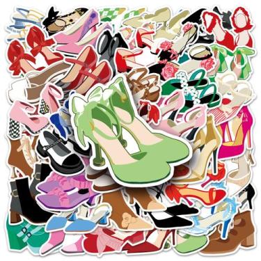 Imagem de Pacote de adesivos: sapatos de salto alto, anime, vinil impermeável x5