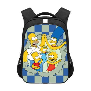 Imagem de Mochila escolar infantil Simpsons em poliéster impresso em 3D - yiweis
