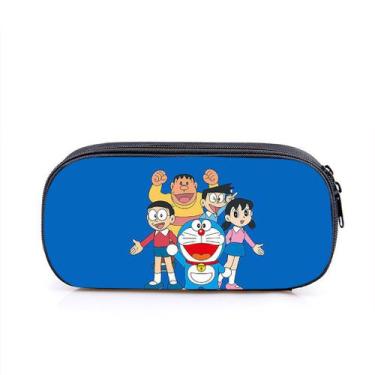 Imagem de Estojo de lápis Doraemons Cartoon Anime em tela de grande capacidade -