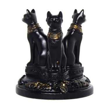 Imagem de Estatueta, escultura, estátua, deus gato egípcio, bugigangas para casa