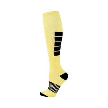 Imagem de Meias De Compressão Amarelas 20-30mmHg Para Homens, Meias Altas Para C